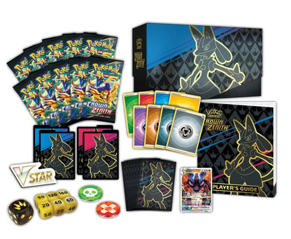 Pokemon TCG: Crown Zenith Elite Trainer Box (Englisch) – 10 Booster Packs + Lucario VSTAR Promo – OVP & Original