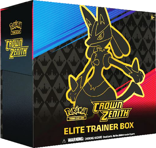 Pokemon TCG: Crown Zenith Elite Trainer Box (Englisch) – 10 Booster Packs + Lucario VSTAR Promo – OVP & Original