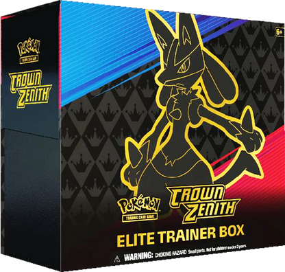 Pokemon TCG: Crown Zenith Elite Trainer Box (Englisch) – 10 Booster Packs + Lucario VSTAR Promo – OVP & Original