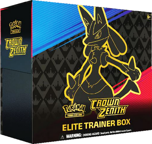 Pokemon TCG: Crown Zenith Elite Trainer Box (Englisch) – 10 Booster Packs + Lucario VSTAR Promo – OVP & Original